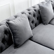 Load image into Gallery viewer, Adorn Homez Luxurious Adam 3 Seater Sofa in Premium Suede Velvet Fabric