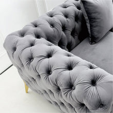 Load image into Gallery viewer, Adorn Homez Luxurious Adam 3 Seater Sofa in Premium Suede Velvet Fabric
