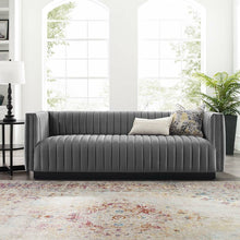 Load image into Gallery viewer, Adorn Homez Luxurious Wesley 3 Seater Sofa in Premium Suede Velvet Fabric