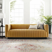 Load image into Gallery viewer, Adorn Homez Luxurious Wesley 3 Seater Sofa in Premium Suede Velvet Fabric