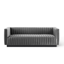 Load image into Gallery viewer, Adorn Homez Luxurious Wesley 3 Seater Sofa in Premium Suede Velvet Fabric