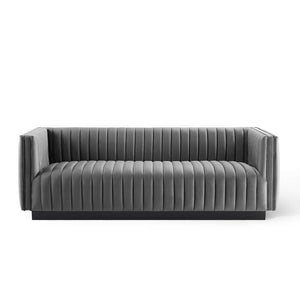 Adorn Homez Luxurious Wesley 3 Seater Sofa in Premium Suede Velvet Fabric