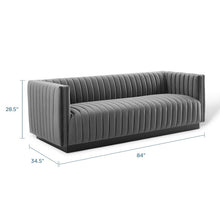 Load image into Gallery viewer, Adorn Homez Luxurious Wesley 3 Seater Sofa in Premium Suede Velvet Fabric