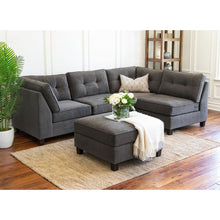 Load image into Gallery viewer, Adorn Homez Lunar Modular L shape Sofa Sectional (5 Seater) in Fabric