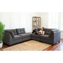Load image into Gallery viewer, Adorn Homez Lunar Modular L shape Sofa Sectional (5 Seater) in Fabric