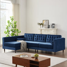 Load image into Gallery viewer, Adorn Homez Ryan L Shape (5 Seater) Sofa Sectional in Premium Velvet Fabric