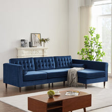 Load image into Gallery viewer, Adorn Homez Ryan L Shape (5 Seater) Sofa Sectional in Premium Velvet Fabric