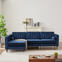 Load image into Gallery viewer, Adorn Homez Ryan L Shape (5 Seater) Sofa Sectional in Premium Velvet Fabric