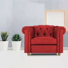 Load image into Gallery viewer, Adorn Homez Strathford Chesterfield Premium Sofa 1 Seater in Fabric