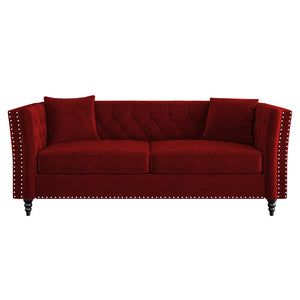 Adorn Homez Venus Premium 3 Seater Sofa in Suede Velvet Fabric