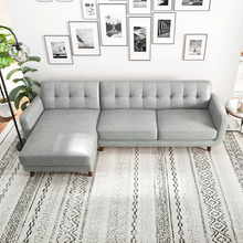 Load image into Gallery viewer, Adorn Homez Edina L shape Sofa - 5 Seater - in Premium Leatherette