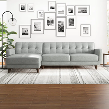 Load image into Gallery viewer, Adorn Homez Edina L shape Sofa - 5 Seater - in Premium Leatherette