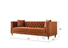 Load image into Gallery viewer, Adorn Homez Boston Chesterfield Premium 3 Seater Sofa in Suede Velvet Fabric