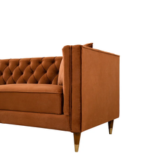Load image into Gallery viewer, Adorn Homez Boston Chesterfield Premium 3 Seater Sofa in Suede Velvet Fabric