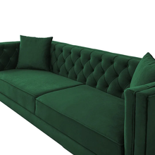 Load image into Gallery viewer, Adorn Homez Boston Chesterfield Premium 3 Seater Sofa in Suede Velvet Fabric