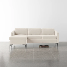 Load image into Gallery viewer, Adorn Homez Pearl L shape Sofa (4 Seater) in Velvet Fabric