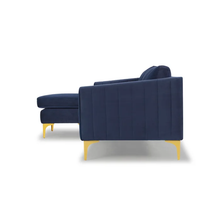 Load image into Gallery viewer, Adorn Homez Pearl L shape Sofa (4 Seater) in Velvet Fabric