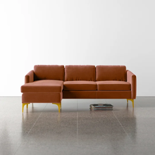 Load image into Gallery viewer, Adorn Homez Pearl L shape Sofa (4 Seater) in Velvet Fabric