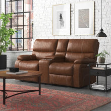 Load image into Gallery viewer, Adorn Homez Daniel 2 Seater Automatic Recliner in Leatherette with Glass Holder
