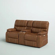 Load image into Gallery viewer, Adorn Homez Daniel 2 Seater Automatic Recliner in Leatherette with Glass Holder