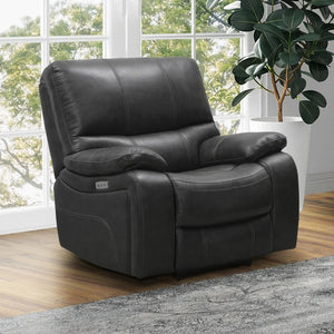 Adorn Homez Hendrik 1 Seater Automatic Recliner in Leatherette with Mobile Charger