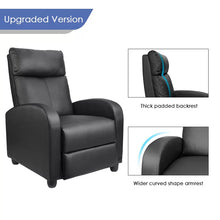 Load image into Gallery viewer, Adorn Homez Robert 1 Seater Manual Recliner in Leatherette
