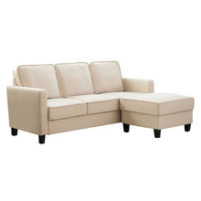 Load image into Gallery viewer, Adorn Homez Riga 3 Seater Sofa + Ottoman in Linen Fabric