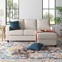 Load image into Gallery viewer, Adorn Homez Riga 3 Seater Sofa + Ottoman in Linen Fabric