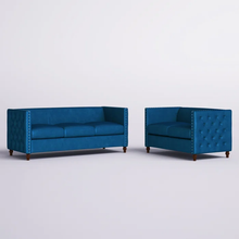 Load image into Gallery viewer, Adorn Homez Quito 3+2 (5 Seater) Sofa Set in Premium Velvet Fabric