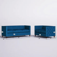 Load image into Gallery viewer, Adorn Homez Quito 3+2 (5 Seater) Sofa Set in Premium Velvet Fabric