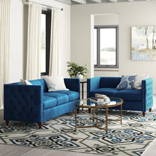 Load image into Gallery viewer, Adorn Homez Quito 3+2 (5 Seater) Sofa Set in Premium Velvet Fabric