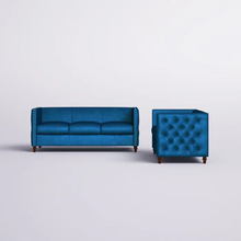 Load image into Gallery viewer, Adorn Homez Quito 3+2 (5 Seater) Sofa Set in Premium Velvet Fabric
