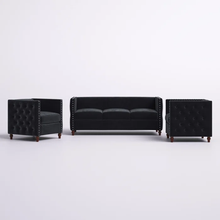 Load image into Gallery viewer, Adorn Homez Quito 3+1+1 (5 Seater) Sofa Set in Premium Velvet Fabric