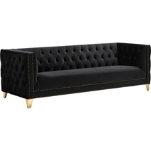 Load image into Gallery viewer, Adorn Homez Hamilton Chesterfield Premium 3 Seater Sofa in Suede Velvet Fabric