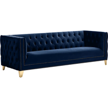 Load image into Gallery viewer, Adorn Homez Hamilton Chesterfield Premium 3 Seater Sofa in Suede Velvet Fabric