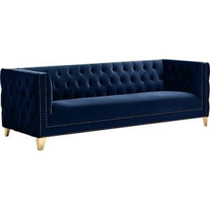 Adorn Homez Hamilton Chesterfield Premium 3 Seater Sofa in Suede Velvet Fabric