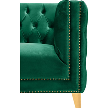 Load image into Gallery viewer, Adorn Homez Hamilton Chesterfield Premium 3 Seater Sofa in Suede Velvet Fabric
