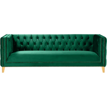 Load image into Gallery viewer, Adorn Homez Hamilton Chesterfield Premium 3 Seater Sofa in Suede Velvet Fabric