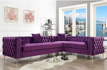 Load image into Gallery viewer, Adorn Homez Carmel L shape Sofa (6 Seater) - in Premium Suede Velvet Fabric
