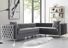 Load image into Gallery viewer, Adorn Homez Carmel L shape Sofa (6 Seater) - in Premium Suede Velvet Fabric