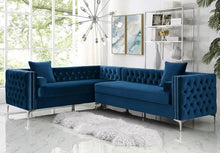 Load image into Gallery viewer, Adorn Homez Carmel L shape Sofa (6 Seater) - in Premium Suede Velvet Fabric