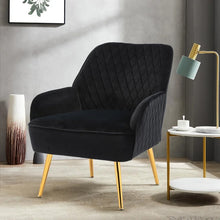 Load image into Gallery viewer, Adorn Homez Pedro Accent Chair in Velvet Fabric