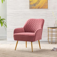 Load image into Gallery viewer, Adorn Homez Pedro Accent Chair in Velvet Fabric
