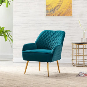 Adorn Homez Pedro Accent Chair in Velvet Fabric