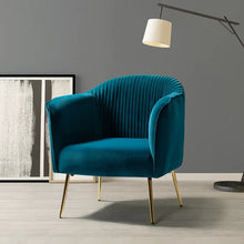 Load image into Gallery viewer, Adorn Homez Felipe Accent Chair in Premium Velvet Fabric