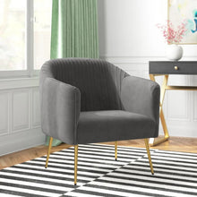 Load image into Gallery viewer, Adorn Homez Felipe Accent Chair in Premium Velvet Fabric