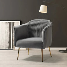 Load image into Gallery viewer, Adorn Homez Felipe Accent Chair in Premium Velvet Fabric