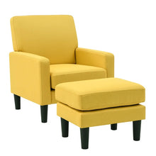 Load image into Gallery viewer, Adorn Homez Franco Accent Chair with Ottoman in Fabric
