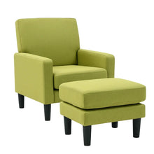 Load image into Gallery viewer, Adorn Homez Franco Accent Chair with Ottoman in Fabric