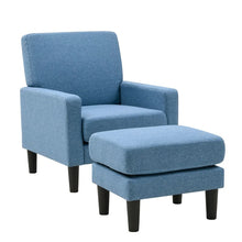 Load image into Gallery viewer, Adorn Homez Franco Accent Chair with Ottoman in Fabric